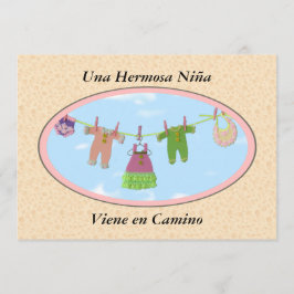 Convites En Camino/chá de fraldas de Viene do niña de Una