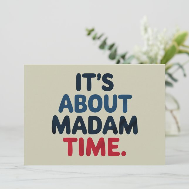 Convites (EN) Senhora Presidente 2024 Votação nas eleições  (Em pé/Frente)