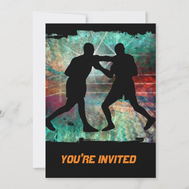 Convites Encaixotamento resistente & corajoso no anel (Frente)