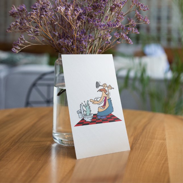 Convites Encanador Engraçado Desbloqueando Um Banheiro (Criador carregado)