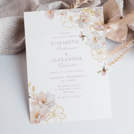 Convites Encantado Casamento de Blush Elegance e Flor Selva