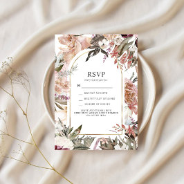Convites Encantado Jardim Elegante Floral Boho RSVP