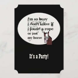 Convites Encantado Personalizado do Tema Ocidental do Caval