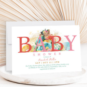 Convites Encantando Letras Cinzentas Brancas Brancas Chá