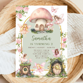 Convites Enchanted Forest Magical Fairy Birthday Invitation