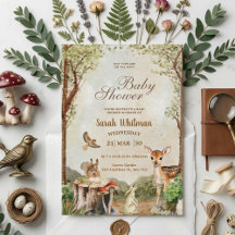 Enchanted Forest Woodland Animals Baby Shower