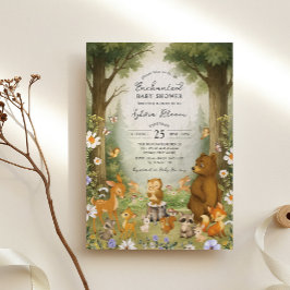 Convites Enchanted Forest Woodland Storybook Baby Shower