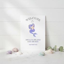 Convites Enchanting Purple Mermaid Baby Shower Invitation
