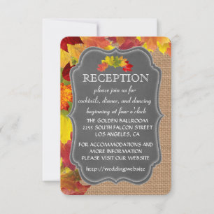 Convites Enclosure de Recepção de Casamento em Burlap de Ou
