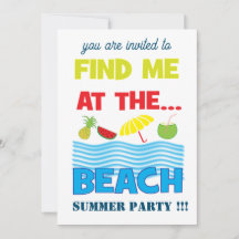Encontre-me na Festa de Verão na Praia