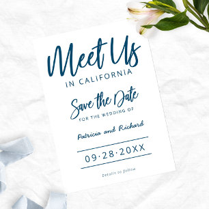 Convites Encontre-nos no Casamento de Destino Save The Date