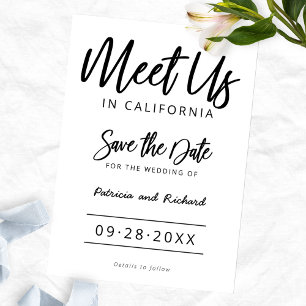 Convites Encontre-nos no Casamento de Destino Save The Date