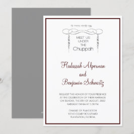 Convites Encontre-nos sob a Chuppah em Borgonha