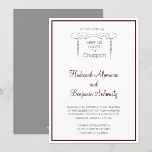 Convites Encontre-nos sob a Chuppah em Borgonha
