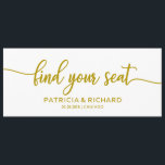 Convites Encontre seu Assento Título de Assentamento de Cas<br><div class="desc">Um simples cartão de título de assento de convidado de casamento com caligrafia chic. Eu ofereço um serviço de personalização gratuito,  se você tiver alguma dúvida ou solicitação especial,  por favor sinta-se à vontade para entrar em contato comigo em margherita@bluebirdinvites.com</div>