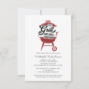 Convites Encontro Anual da Família Plaid Churrasco de Verão