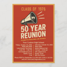 Encontro de 50 Anos do Ensino Médio Megafone Retro