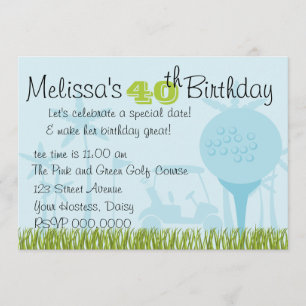 Convites Encontro de Golfe Azul