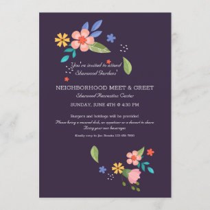 Convites Encontro de vizinhança e saudação