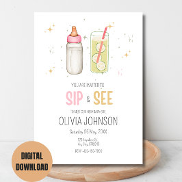 Convites Encontro para Conhecer o Bebê, Bem-Vinda Bebê Meni