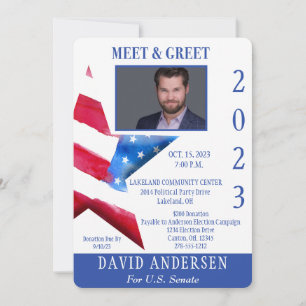 Convites Encontro Político e Greet Fundraiser Convide W/Fot