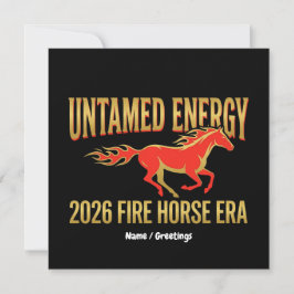 Convites Energia Indomável Ano do Cavalo de Fogo 2026 Ano N