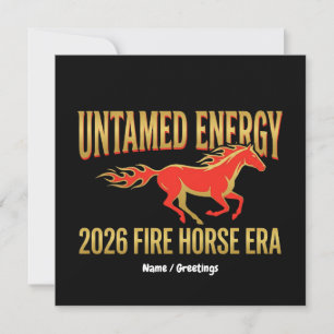 Convites Energia Indomável Ano do Cavalo de Fogo 2026 Ano N