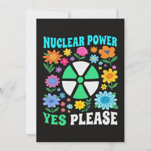 Convites Energia Nuclear Sim Por Favor Energia Limpa Flores