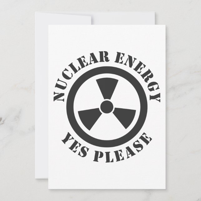 Convites Energia Nuclear, Sim Por Favor, Energia Nuclear (Frente)