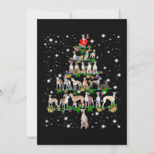 Convites Enfeite de árvore de Natal engraçado Whippet Prese