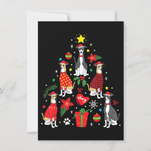 Convites Enfeite de Natal de Galgo Italiano para Mãe de Cac
