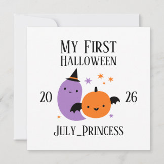 Convites Enfeite de Primeiro Halloween Personalizado