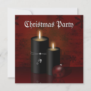 Convites Enfeite de Velas de Natal Gótico