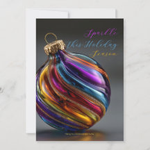 Enfeite de Vidro Colorido Redemoinho Brilho Natal