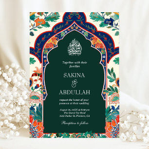 Convites Enfeite Floral Persa Esmeralda Verde Casamento Muç