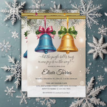 Enfeite Moderno de Natal Jingle Bells para Chá de 
