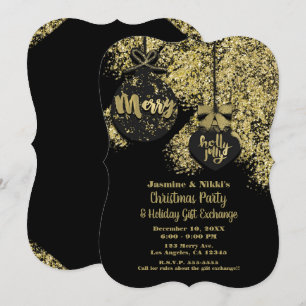 Convites Enfeites Brilhantes de Ouro Preto Festa de Glamour
