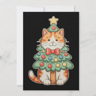 Convites Enfeites de estrela de árvore de Natal de gato gen