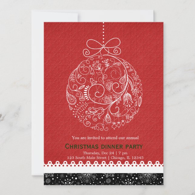 Convites Enfeites de natal (Frente)