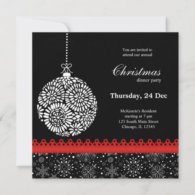 Convites Enfeites de natal (Frente)