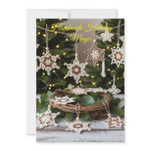 Enfeites de natal Boho Crochet Snowflake