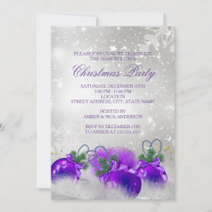 Convites Enfeites de Natal de Azevinho Dourado Prata Roxo p