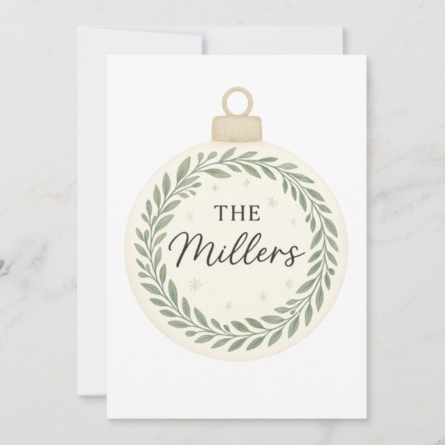 Convites Enfeites de natal Personalizado - Terra Verde e Fa (Frente)