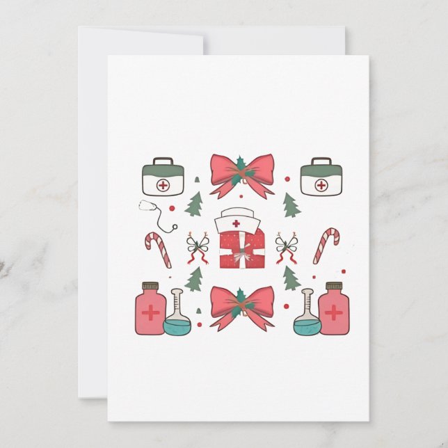 Convites Enfermeira Coquette Arco Enfermeira Personalizada  (Frente)