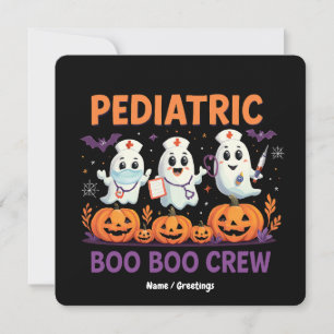 Convites Enfermeira do Halloween Crianças Boo Boo Crew Spoo