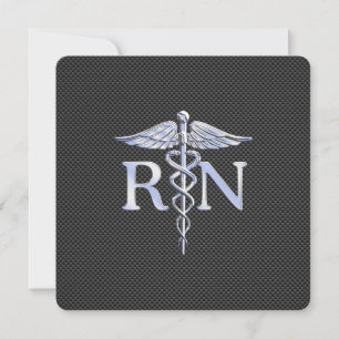 Convites Enfermeira Registrada RN Caduceu Cobras