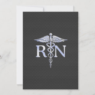 Convites Enfermeira Registrada RN Caduceu Cobras