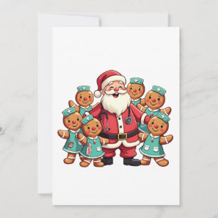 Convites Enfermeiras de pão Natal Santa Claus