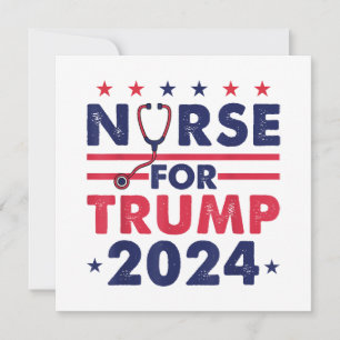 Convites Enfermeiras Retro Para Trump 2024 Bandeira Estrela