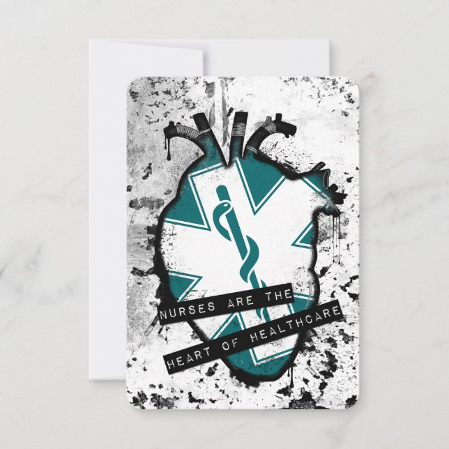 Convites enfermeiras são o coração anatômico da saúde (Frente)